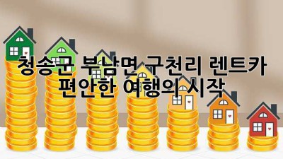 청송군 부남면 구천리 렌트카: 편안한 여행의 시작